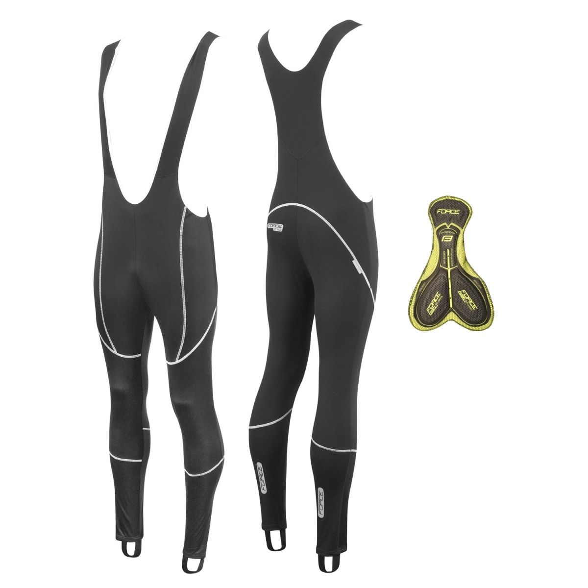 kalhoty FORCE Z70 se šráky s vložkou, černé M