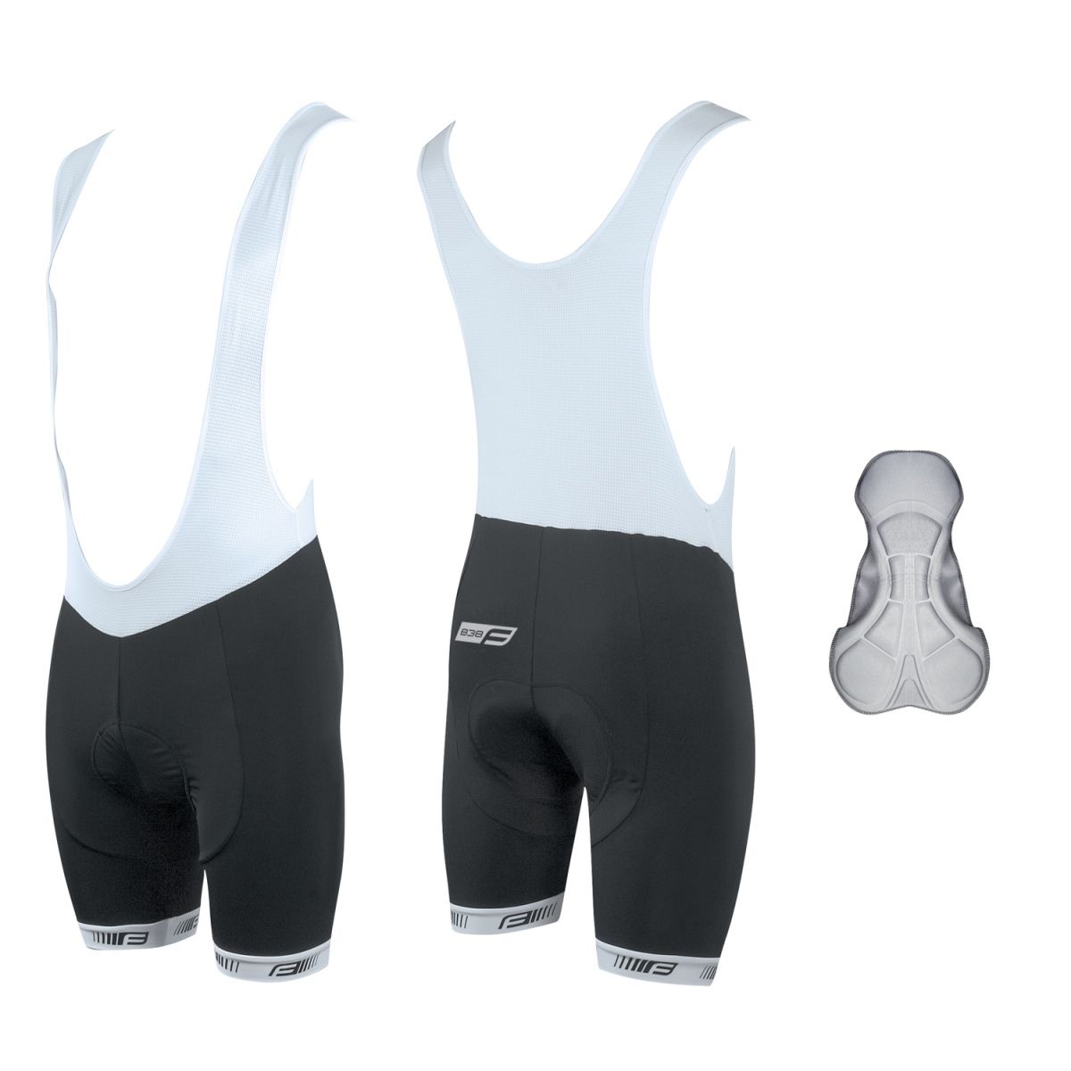 kraťasy FORCE B38 se šráky s vložkou, černé S