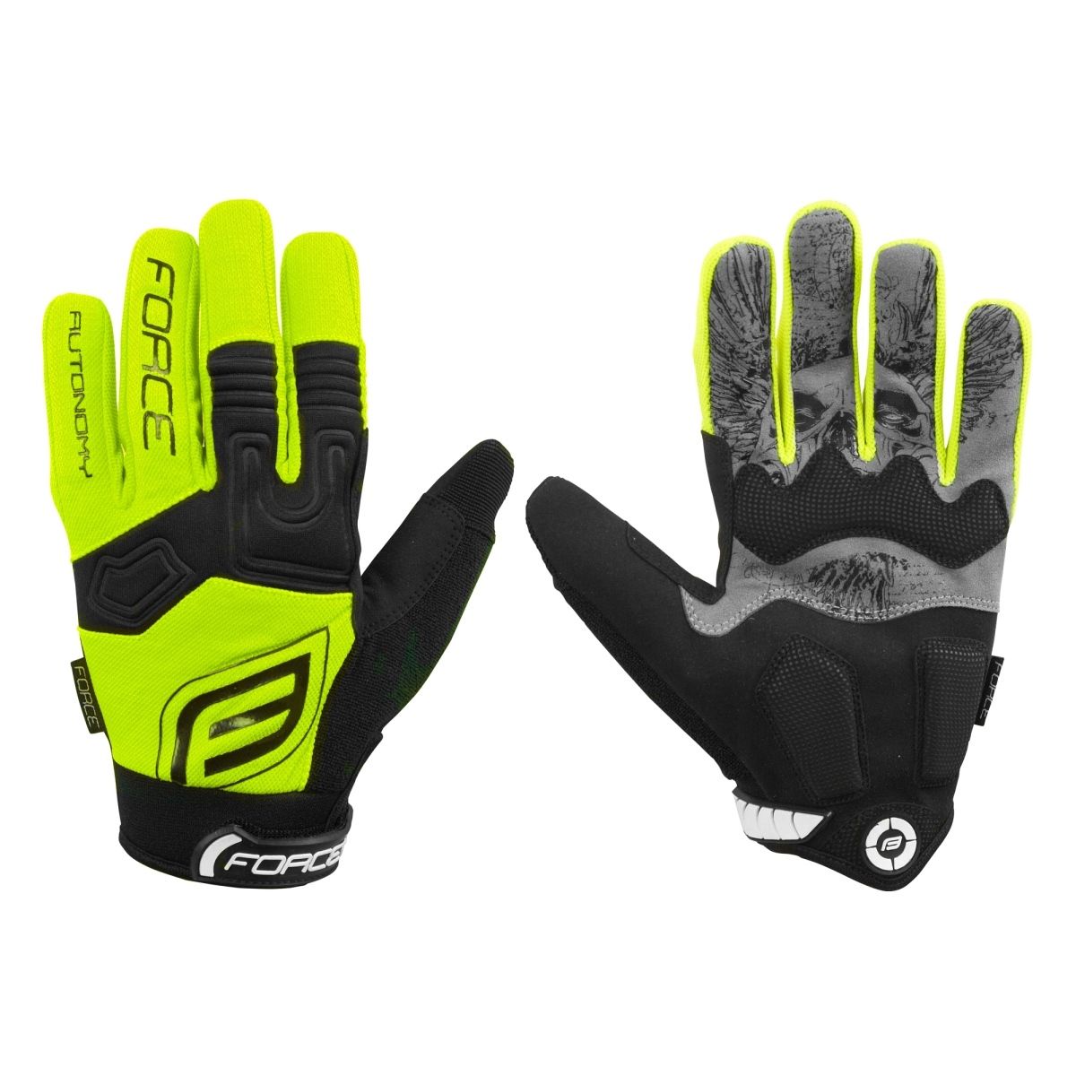 rukavice FORCE MTB AUTONOMY, fluo L